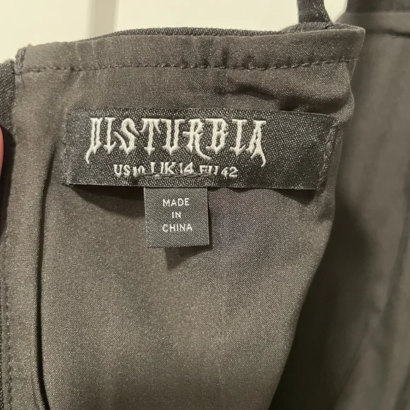 Disturbia Miranda Mini Corset Dress Black Size 10 US NWOT Goth Women’s - Picture 7 of 8